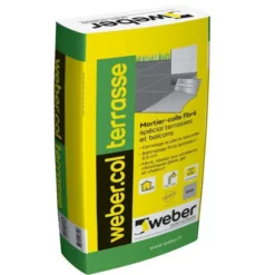 Mortier Colle Carrelage WEBERCOL TERRASSE Gris Sac 25kg C2E