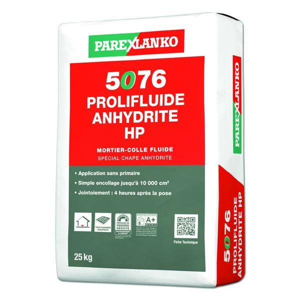 Mortier Colle Carrelage 5076 PROLIFLUIDE ANHYDRITE Gris Clair Sac 25kg 1 Mortier Colle Carrelage 5076 PROLIFLUIDE ANHYDRITE Gris Clair Sac 25kg