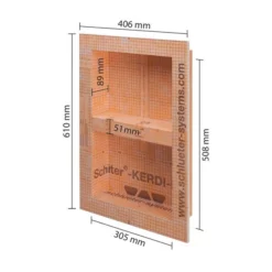 Niche Préformé KERDI-BOARD-N 305mm H.508mm 12,5mm Ep.12,5mm