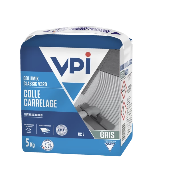 Mortier Colle Carrelage V320 COLLIMIX CLASSIC Gris Sac 5kg C2E 1 Mortier Colle Carrelage V320 COLLIMIX CLASSIC Gris Sac 5kg C2E