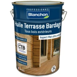 Huile Terrasse Et Bardage Bois Extérieur Huilé Naturel 5L