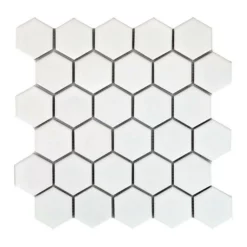 Mosaïque Hexagone Blanco 27x28cm Ep.6mm