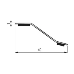 SEUIL DE 2 NIVEAUX ADHESIFS LAITON 10/93