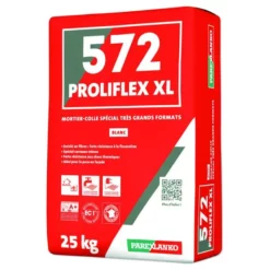 Mortier Colle Carrelage PROLIFLEX XL 572 Blanc Sac 25kg C2S1 ET