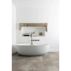 Dalle Vinyle 55 RIGID ACUARELA TAUPE Structuré 5,7x399x730mm -magasin de décoration de meubles Photo dambiance 1572690