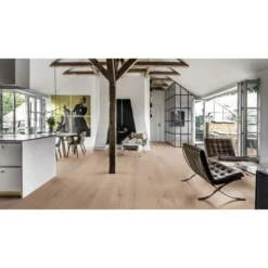 Parquet Chêne CALCE Brossé Huilé Naturel Blanchi 14x190x1900mm -magasin de décoration de meubles Photo dambiance 2 1302511